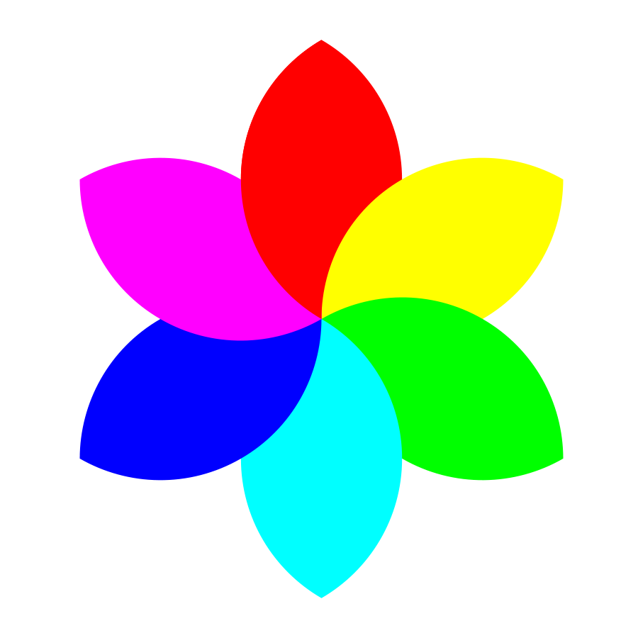 Clipart rainbow flower.