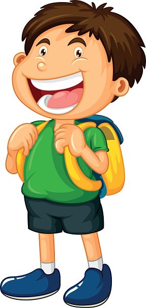 Little boy with big smile Clipart Image