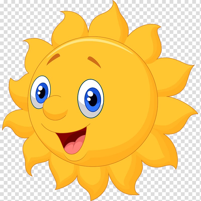 Common sunflower Cartoon Euclidean , Sun smile transparent