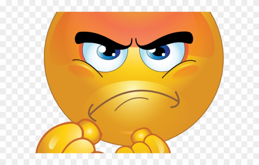 Smiley clipart angry.