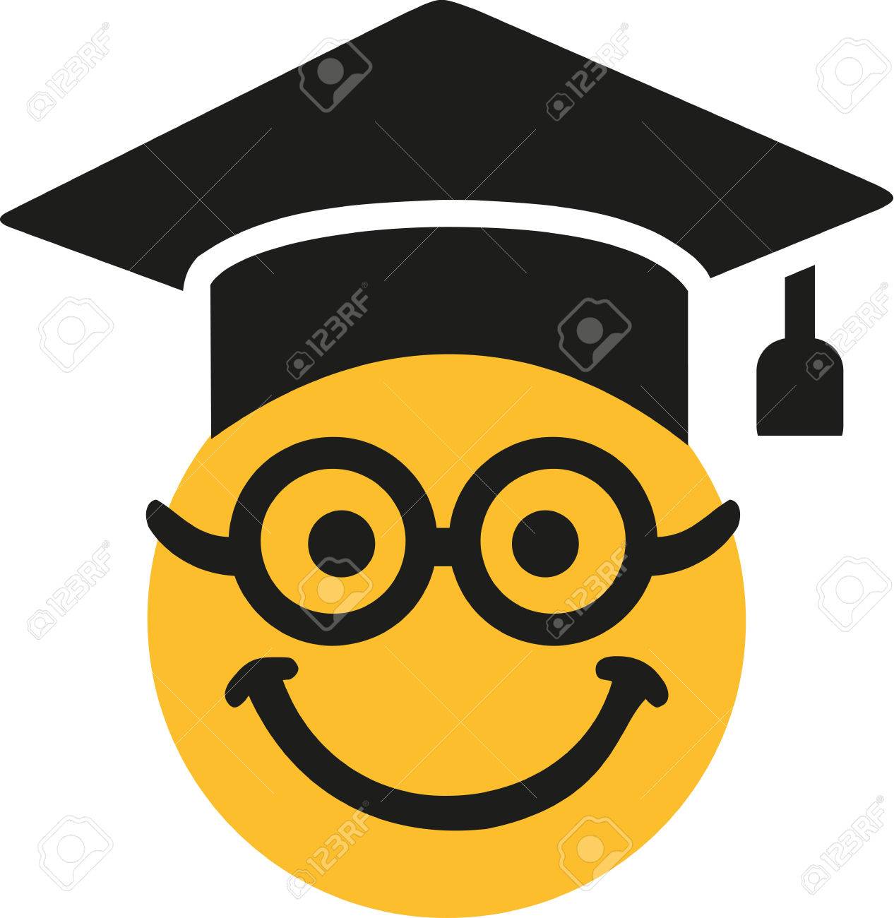 smiley clipart graduation