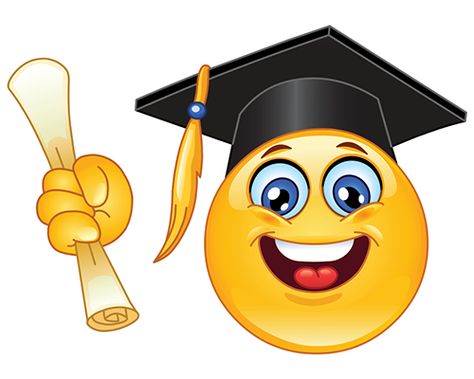 Smiley graduate emojis.