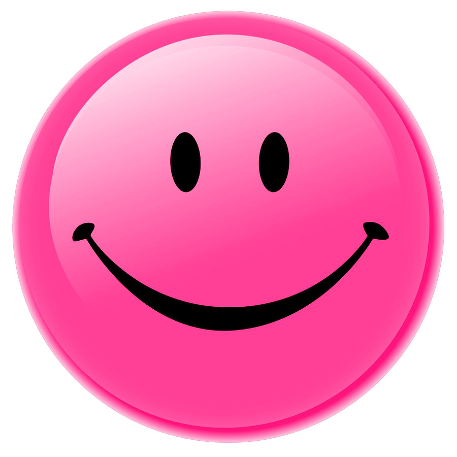 Pink smiley faces.