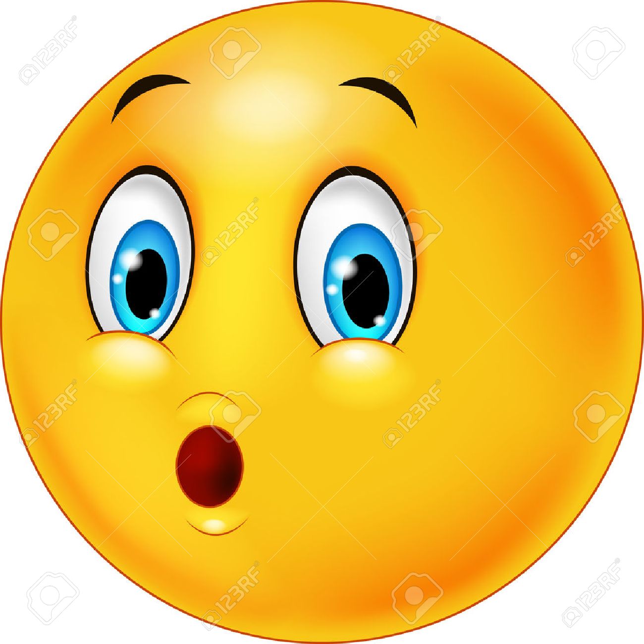 Surprised smiley clipart