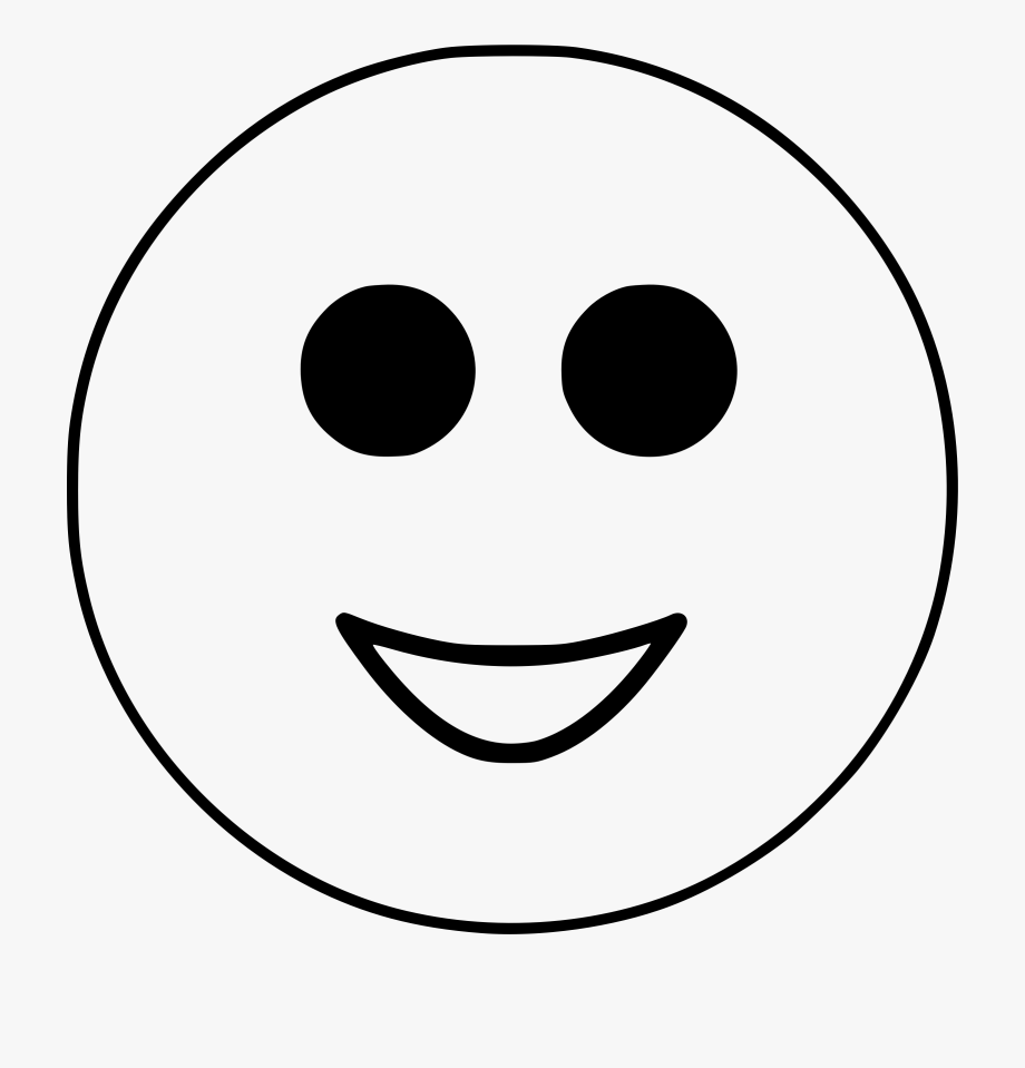 Black And White Smiley Face Clipart