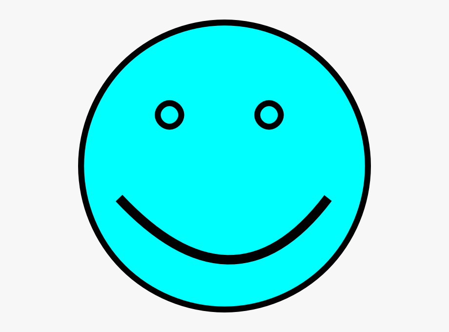 Light Blue Smiley Face Clipart , Png Download