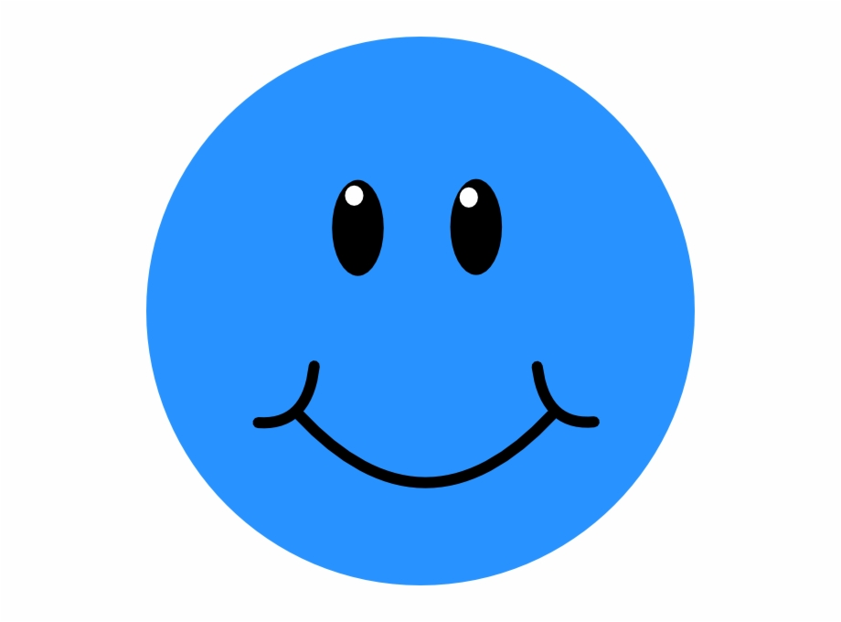Blue smiley face.