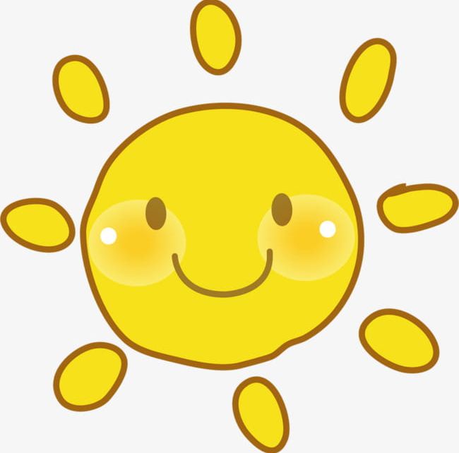 Cute sun smiling.