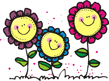 Smiley face flower clipart