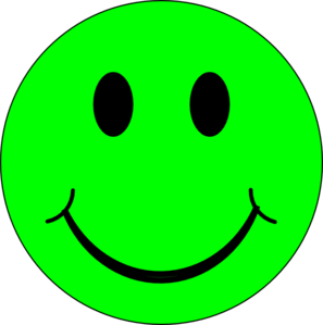 Happy green face.