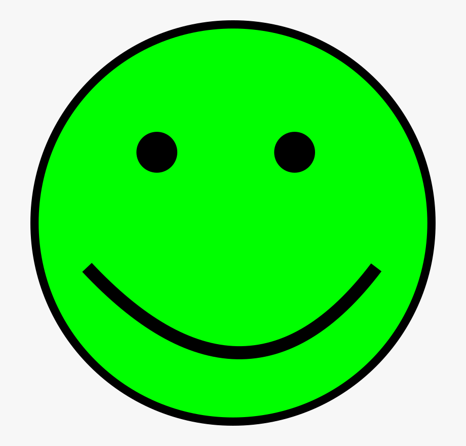 smiley face clipart green
