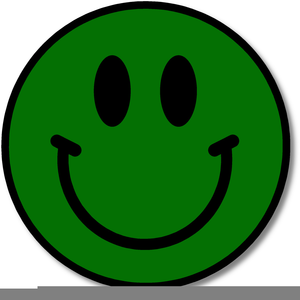 Green happy face.