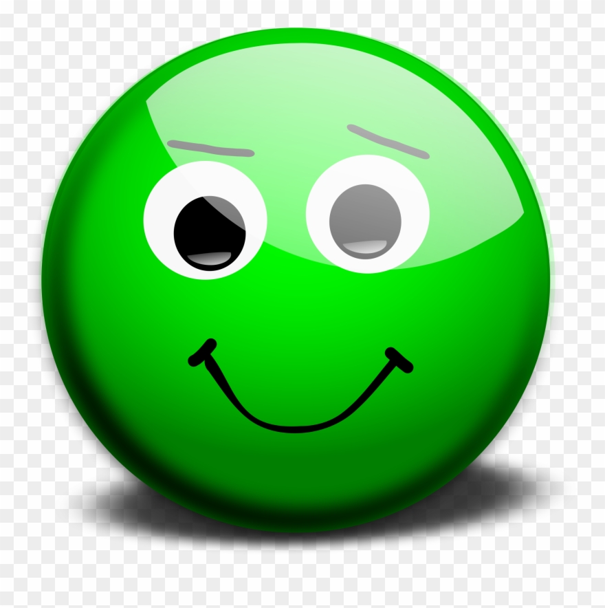 Green Happy Face Emoji Clipart