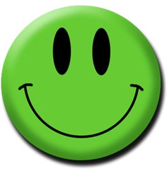 Green smiley face.