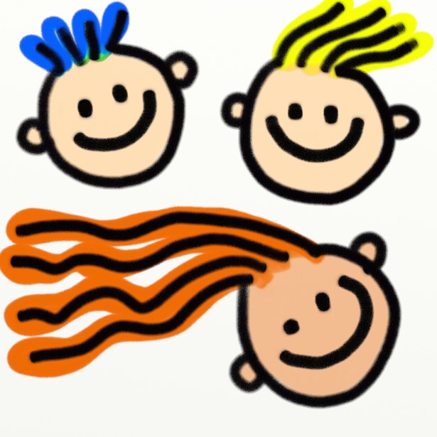 Kids Faces Clipart Free Stock Photo