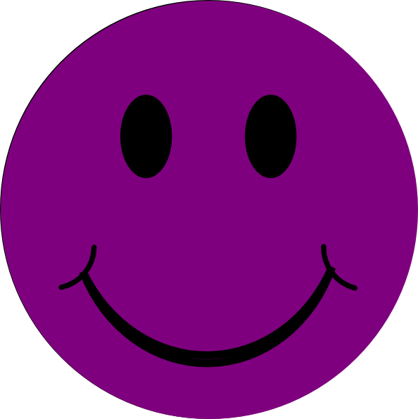 Purple smiley face.