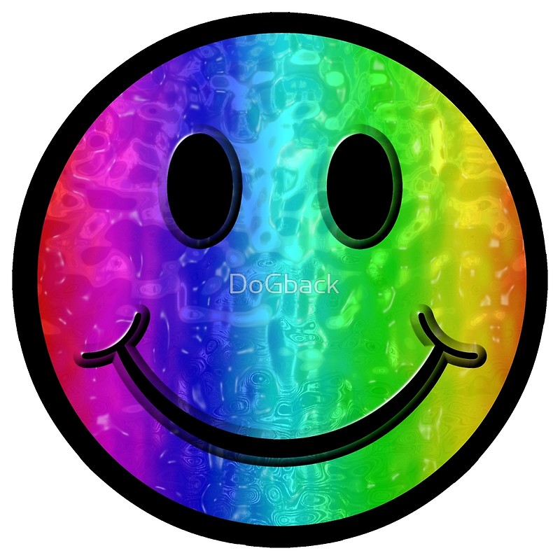 Happy Wet Rainbow Smiley Face