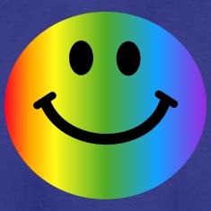 Rainbow smiley face.