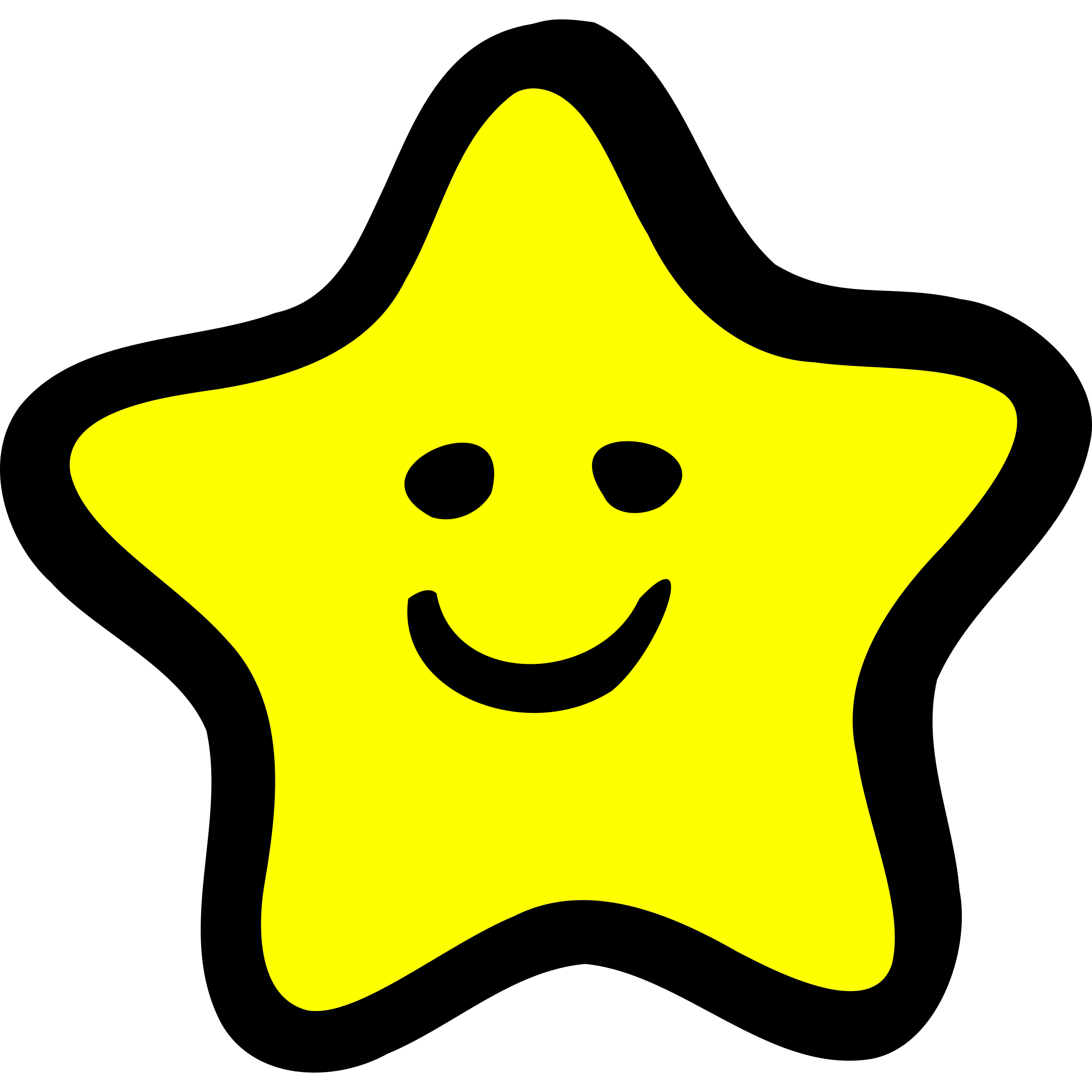smiley face clipart star