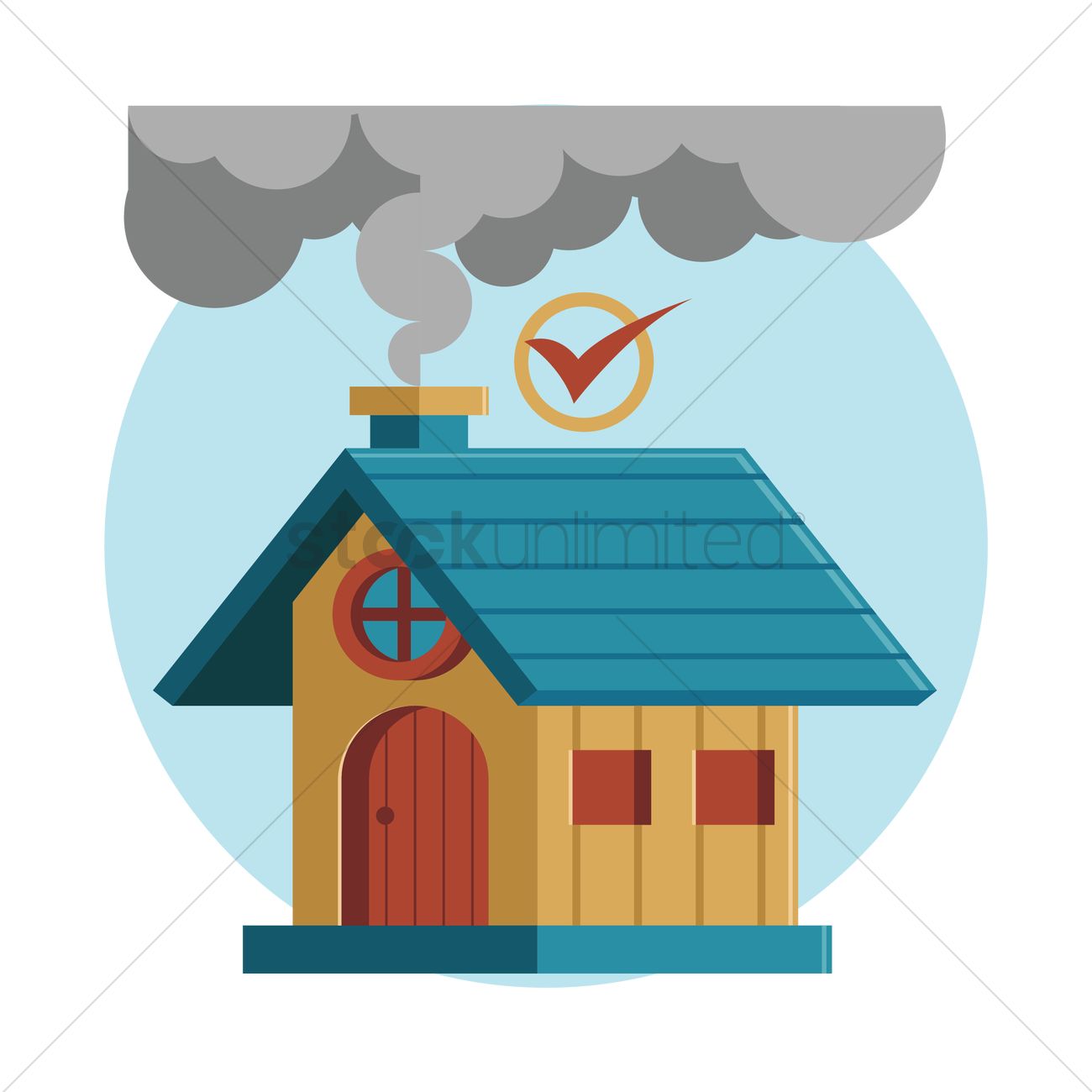 Free Smoke coming out from chimney Vector Image