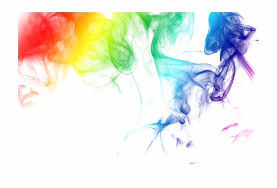 Rainbow colored smoke.