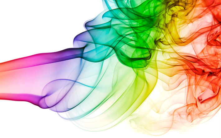 Download wallpapers colorful smoke,
