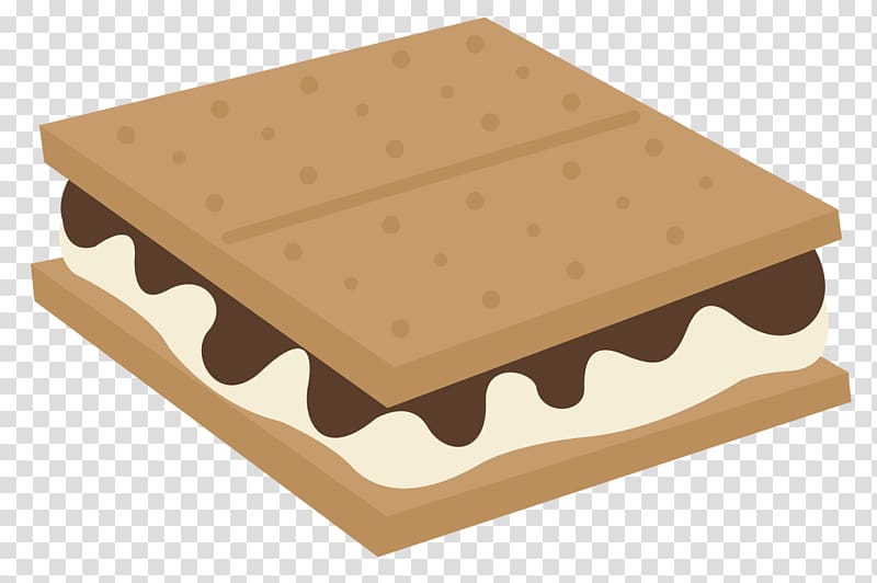 Biscuit and cream illustration, Smore Campfire Camping