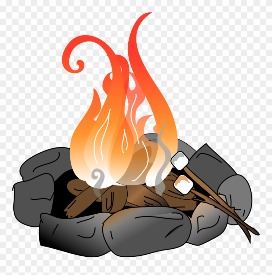 Campfire With Marshmallows Clipart