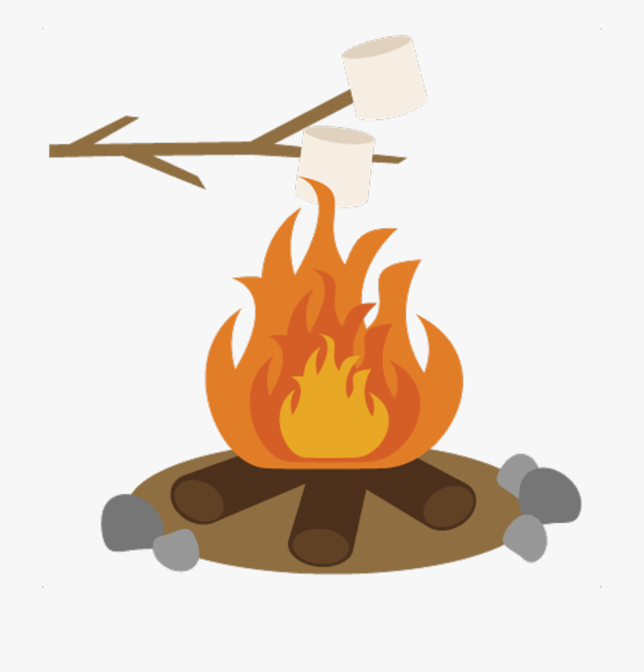 Campfire With Smores Clipart