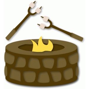 smores clipart fire pit