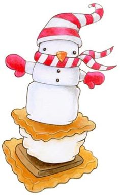 smores clipart snowman