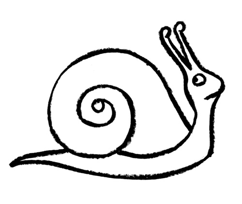 Free snail drawing.