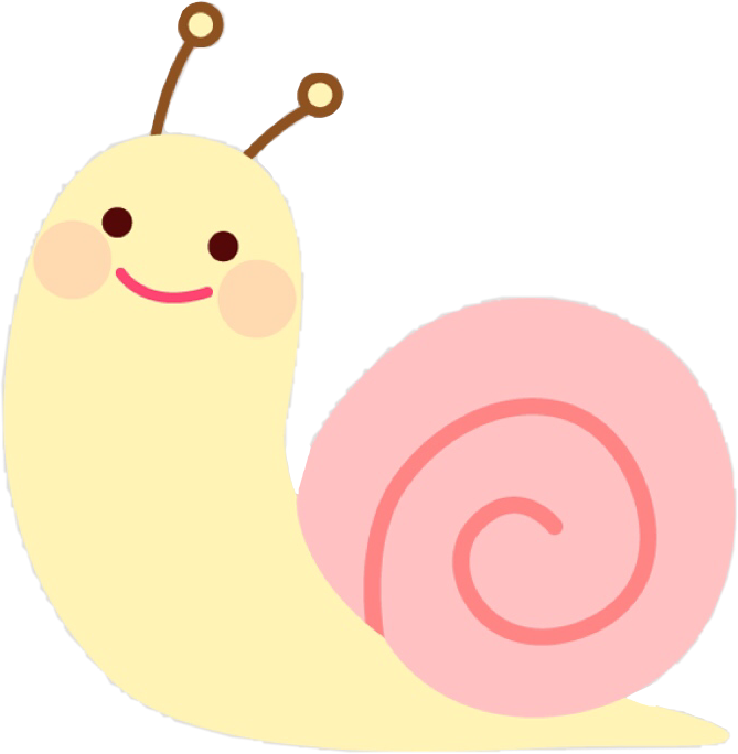 snail clipart kawaii