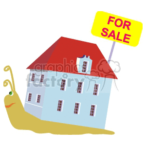 Home sales moving like a snail clipart
