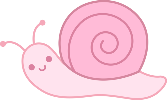 Cute pink snail.