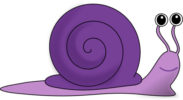 Purple snail cliparts.