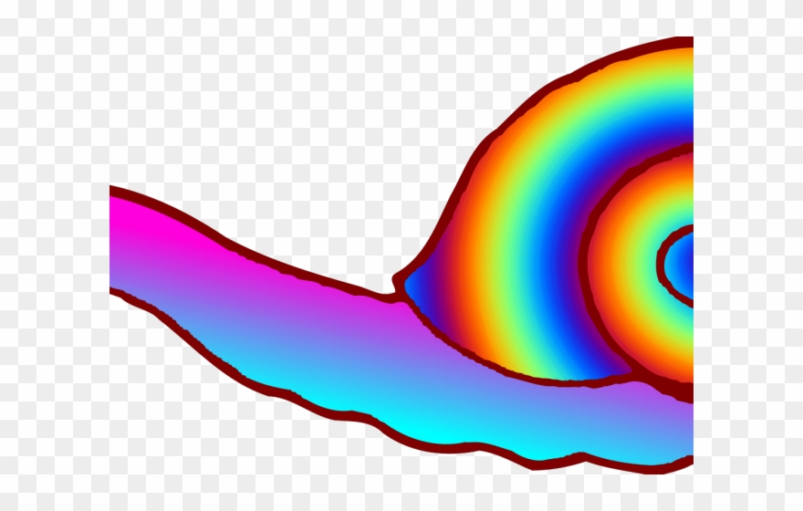 Snail clipart rainbow.