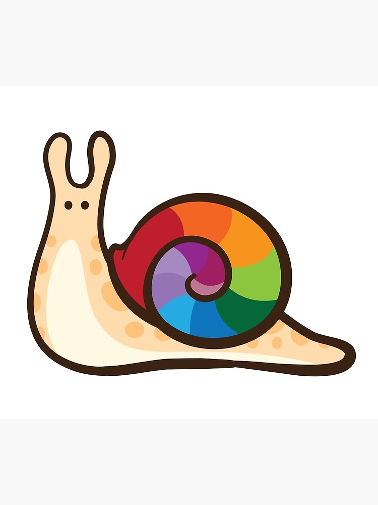 Rainbow snail greeting.