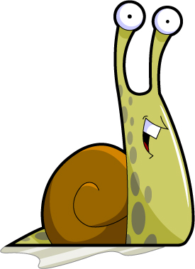 Slow snail clipart.