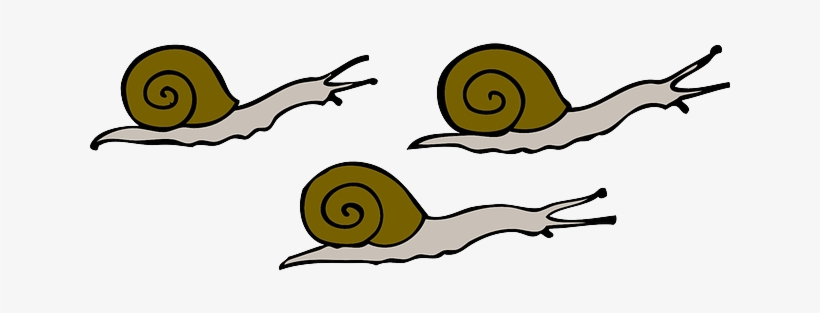 Cartoon movement snails.