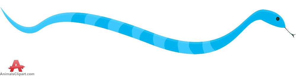 Blue crawling snake clipart free design download