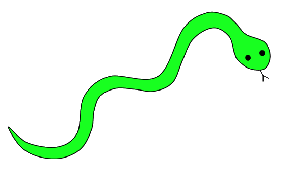 snake clipart green