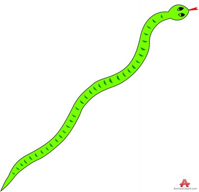 Cartoon snakes clip art page