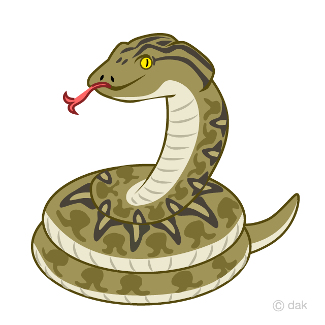 Scary snake clipart.