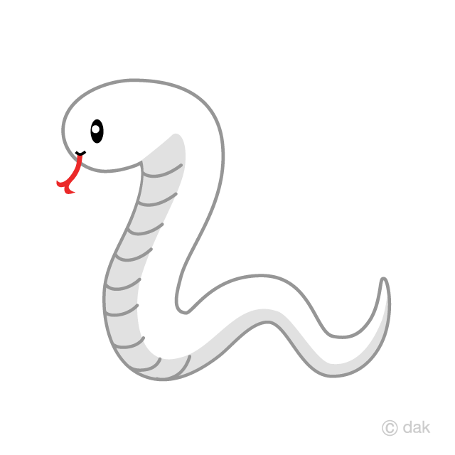 Cute white snake.