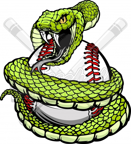 Baseball Snake Clipart Vector Clipart Image