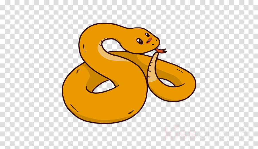 Cartoon snake yellow clip art python clipart