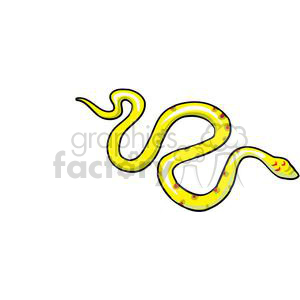 Yellow snake clipart.
