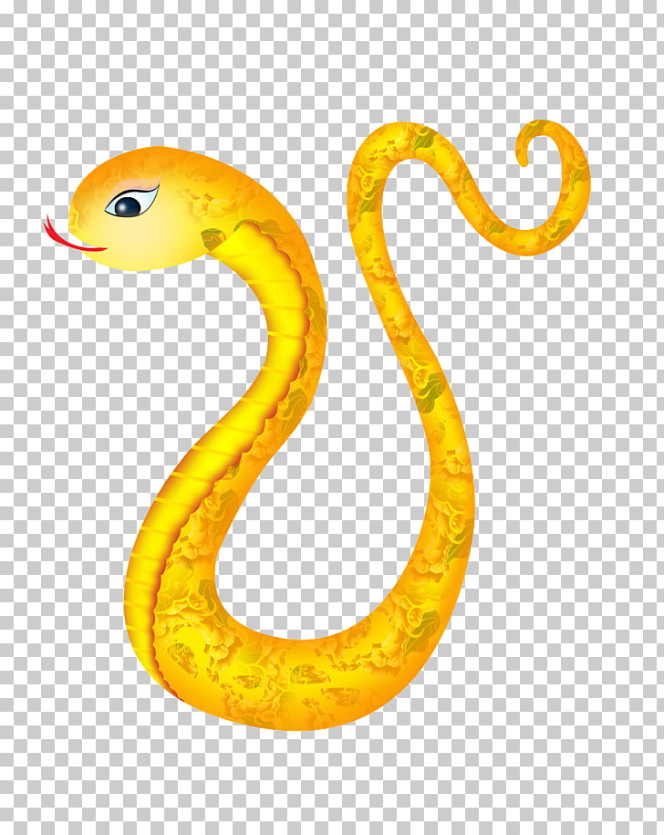 Yellow Snake Cartoon, Creative snake PNG clipart