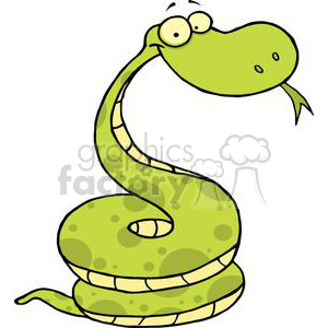 A Green Yellow Snake clipart